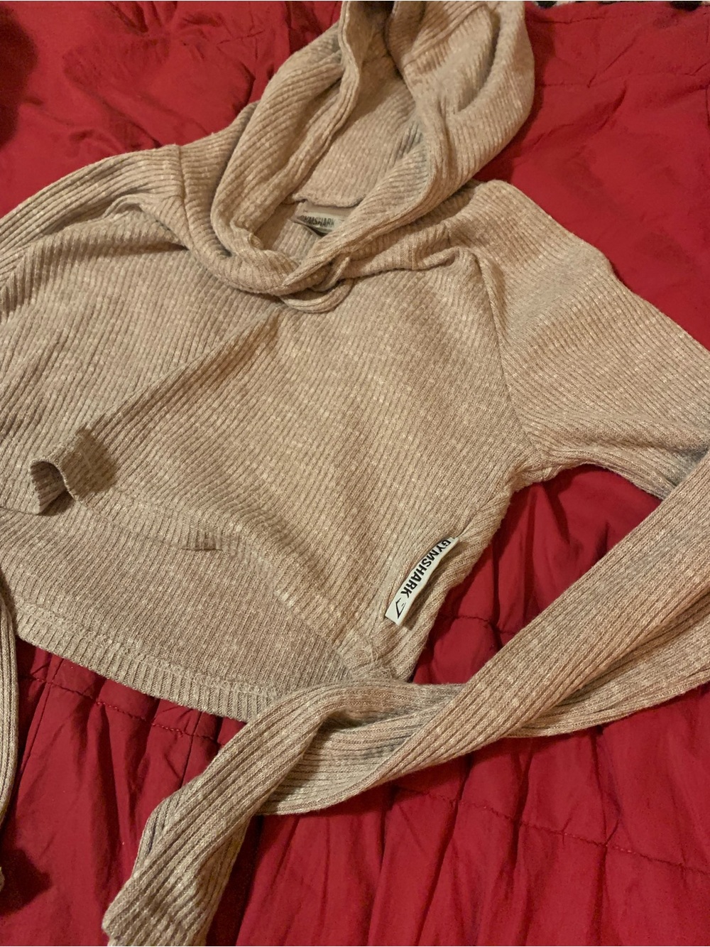 GYMSHARK stretch womens top sz small cropped top